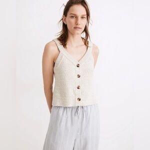 Madewell Rainbow Marled Wakefield Button-Front Sweater Tank in Size Small